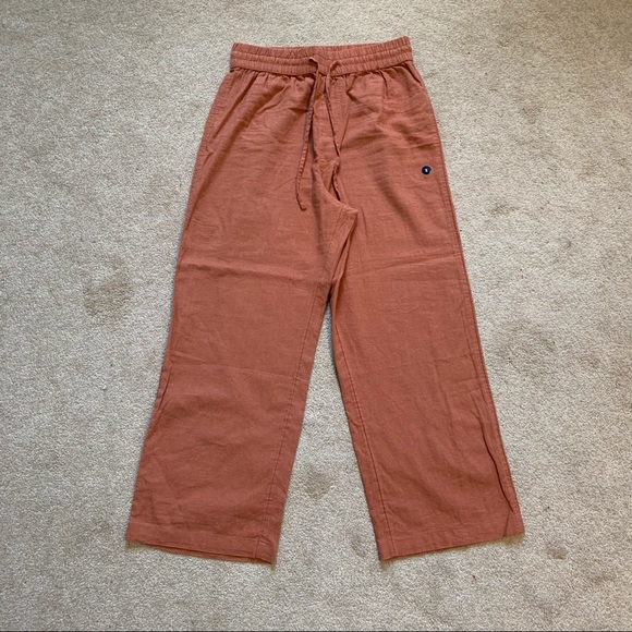 Abercrombie & Fitch Pants - Abercrombie Salmon Wide Leg Linen Pants